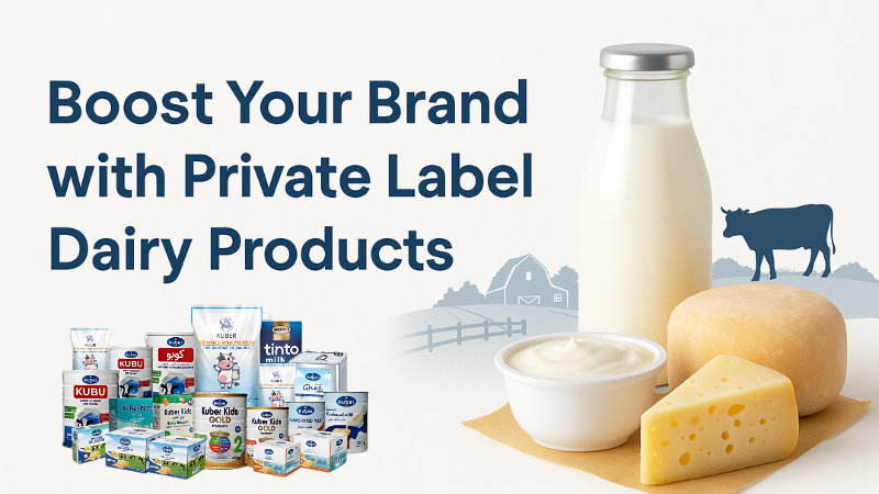 Expand your brand's reach in the USA and South Africa with Kuber Dairy Group's private label and repacking services. Customize high-quality dairy products with your brand.